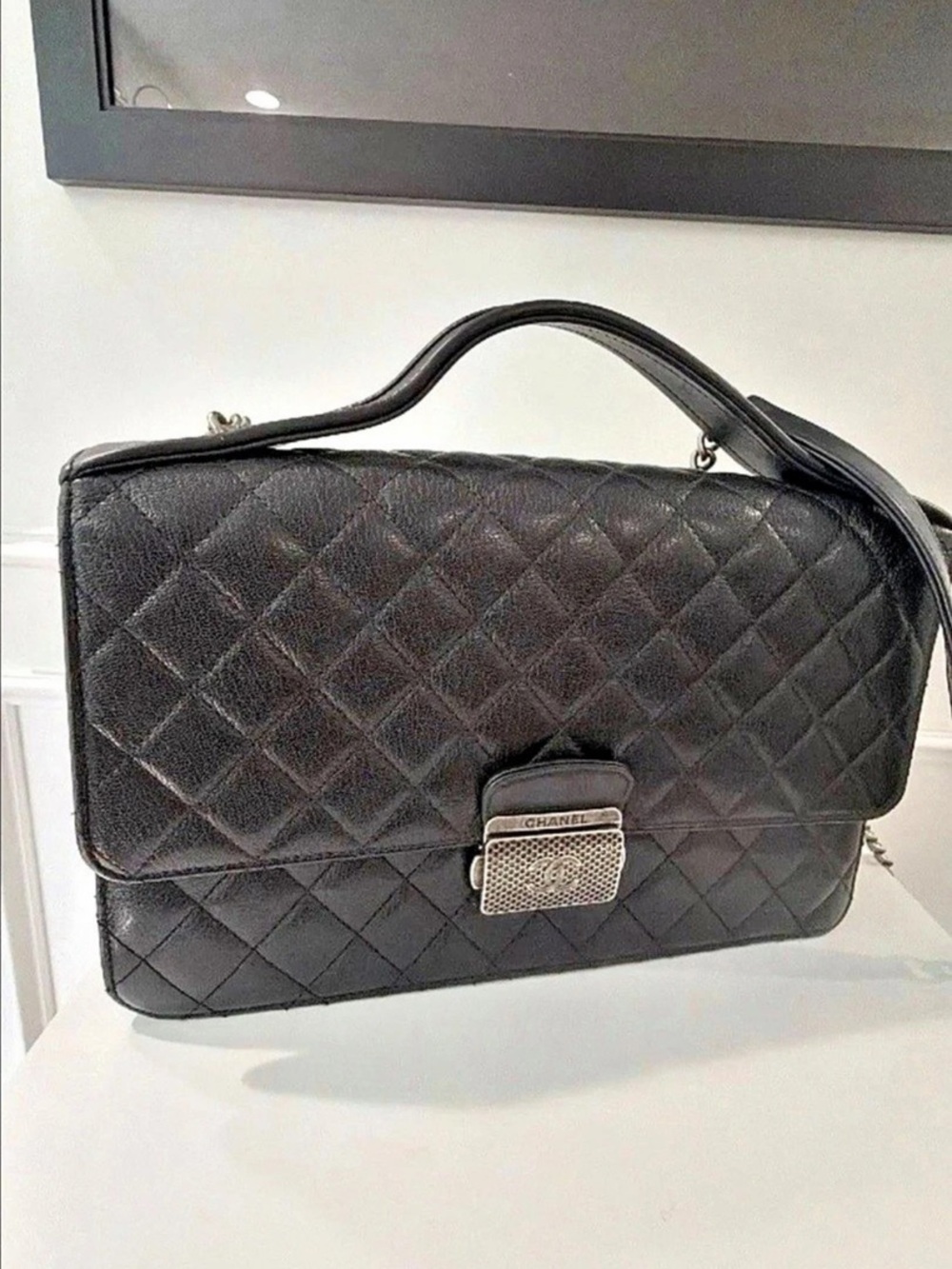 CC University Quilted Goatskin Flap